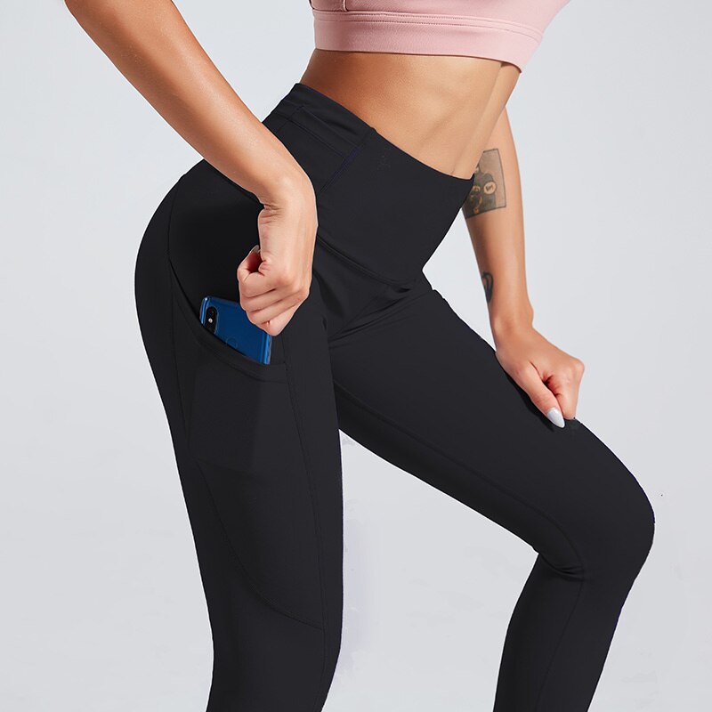 Solid Patchwork Yoga Leggings