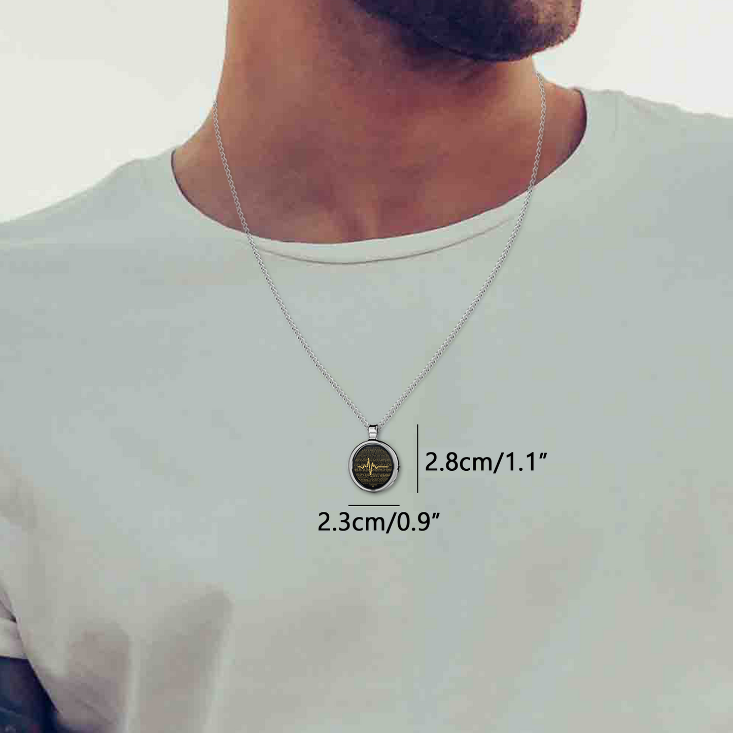 24k Gold Heartbeat of Love Pendant Necklace