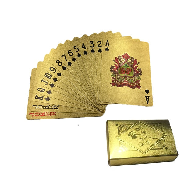 Introducing our 24K Gold Leaf Playing Cards. Made with real 24k gold leaf, these cards are truly a luxurious edition to any game night. Durable and scratch resistant. 