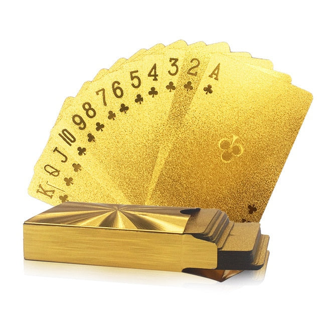 Introducing our 24K Gold Leaf Playing Cards. Made with real 24k gold leaf, these cards are truly a luxurious edition to any game night. Durable and scratch resistant. 