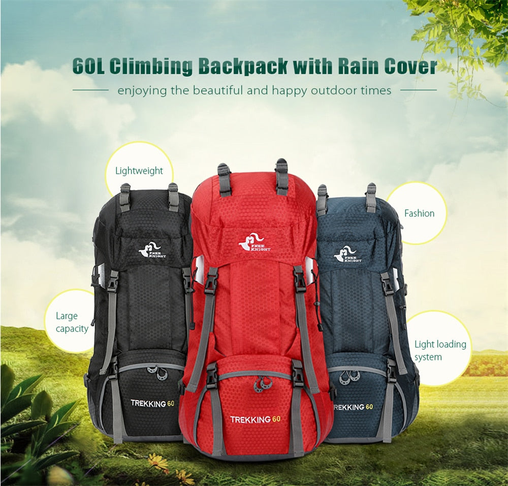 60L Backpack with Rain Cover