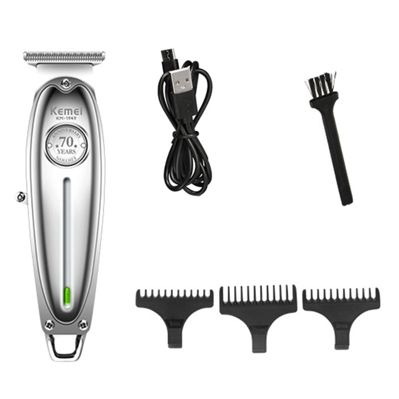 Cordless Carbon Steel Blade Hair Clipper