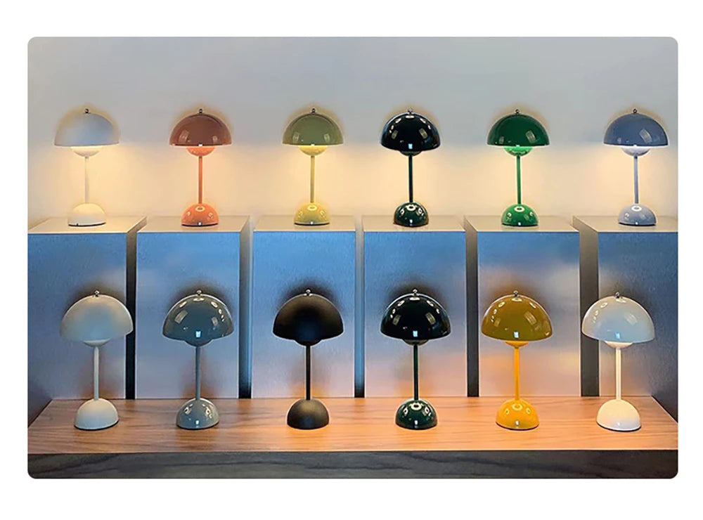 Panton Rechargeable Mushroom Table Lamp