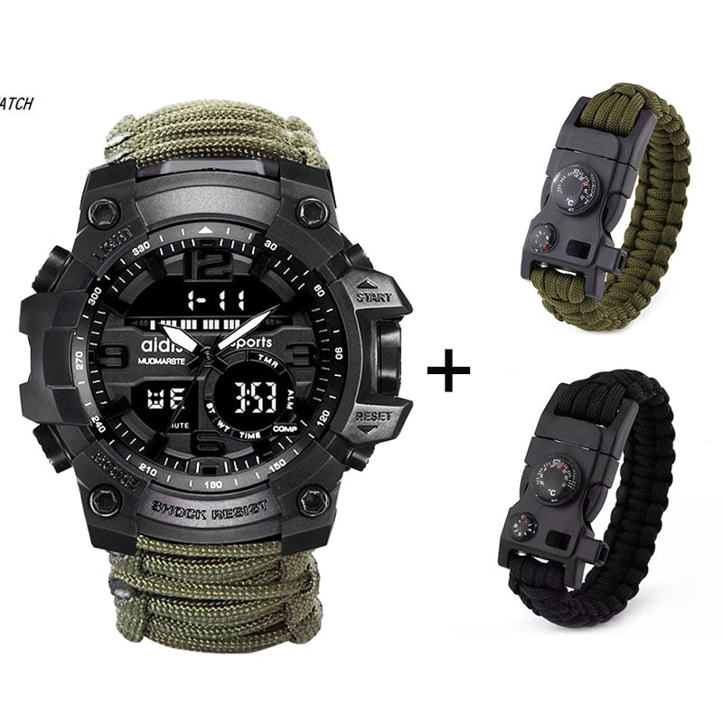 LED Military Watch With Compass