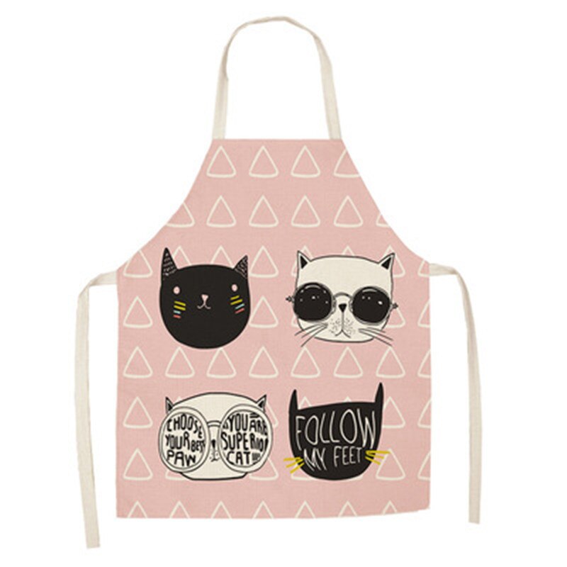 Cute Cat Print Kitchen Apron