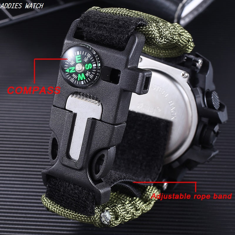 LED Military Watch With Compass