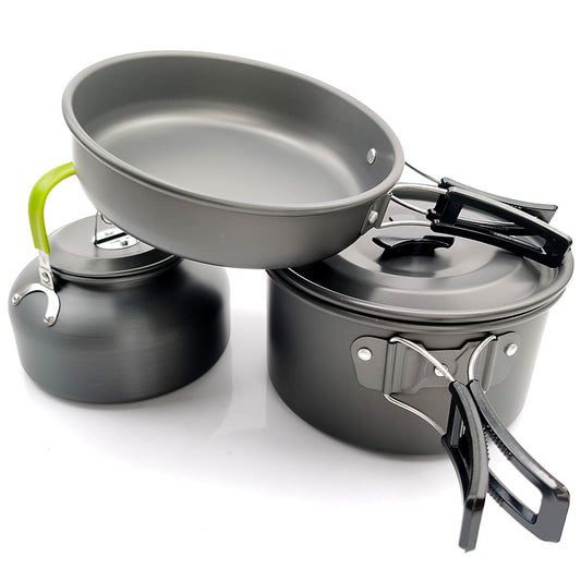 3 Pc Camping Cookware Set