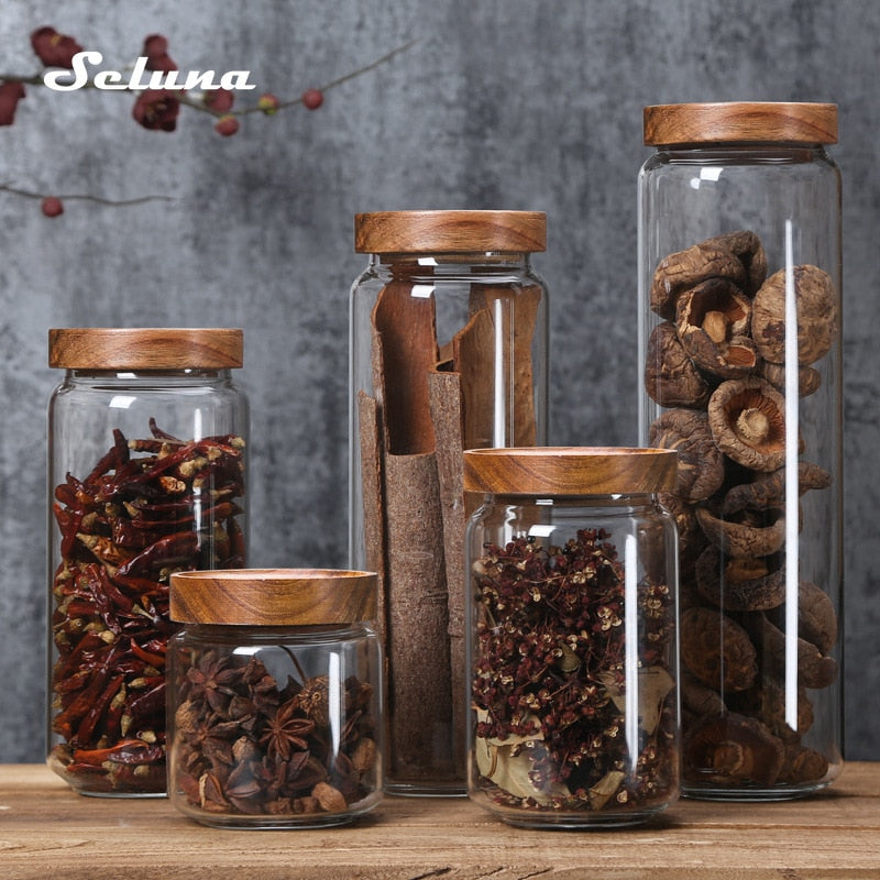 Glass Pantry Storage Jar Set