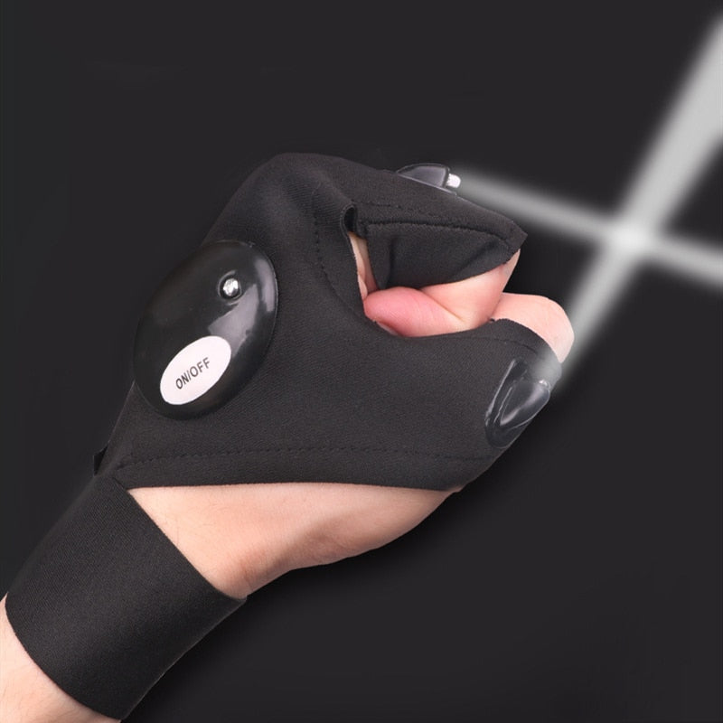 Fingerless LED Glove Flashlight