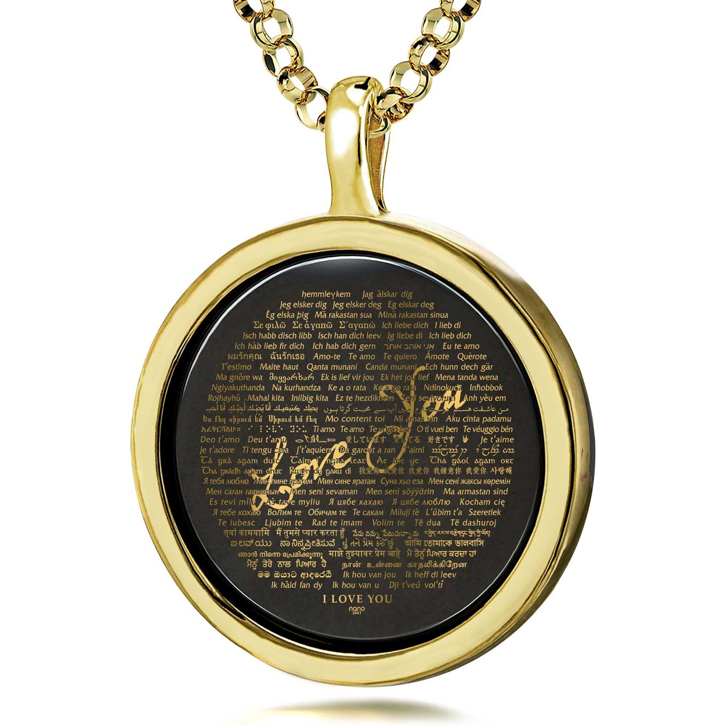 Necklace that Says I Love You in Different Languages for Her