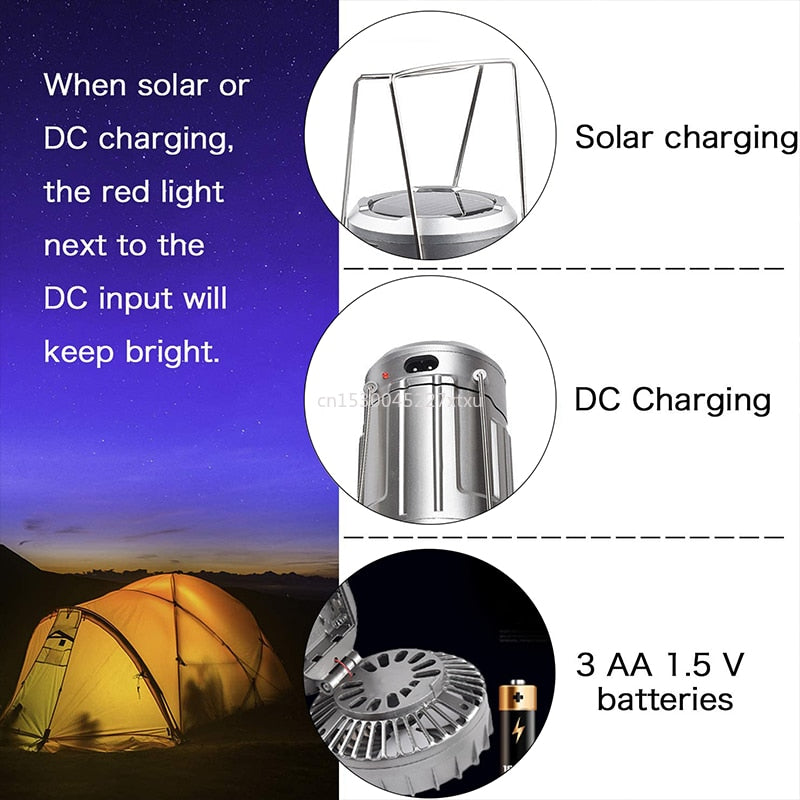 Portable Weatherproof LED Lantern With Fan