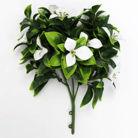 Artificial White Bougainvillea Flower Stem 12" (Living Wall Insert)