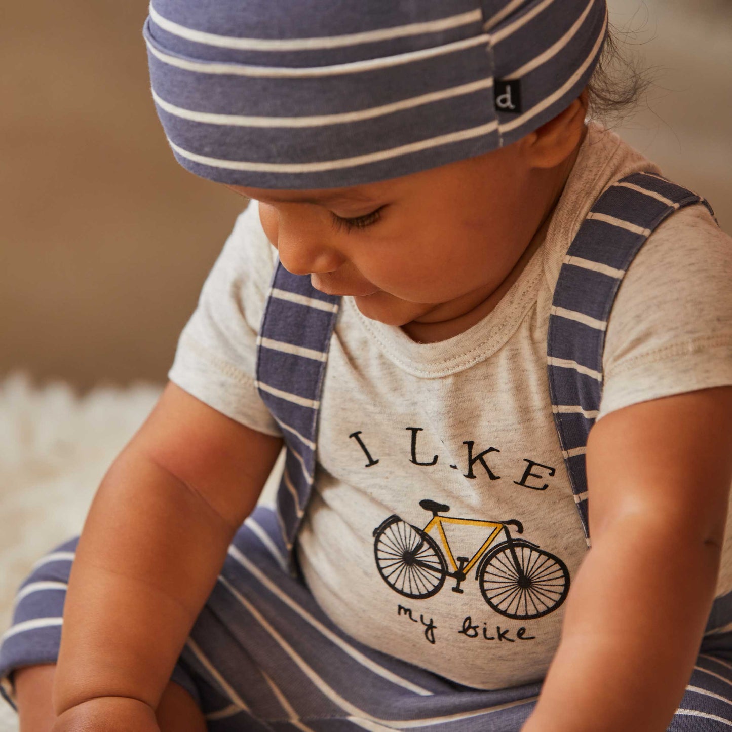 Organic Cotton Bodysuit and Short with Straps Set