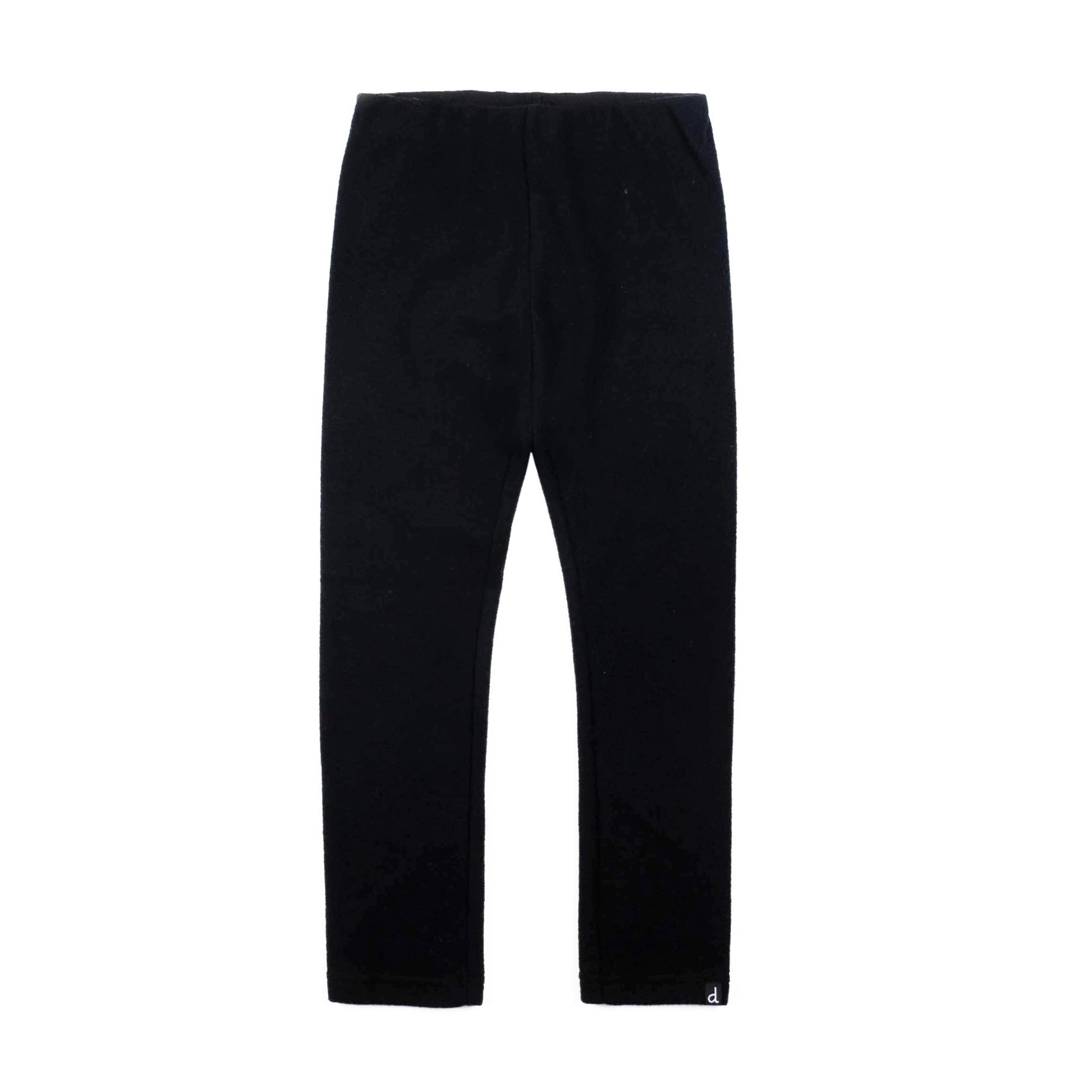 In soft velour rib fabric, our Black Legging offers all day comfort with a super soft feel. Made from a poly/rayon/cotton/elastane blend.  These pull-on leggings boast style and versatility with a stretch elastic waistband and a small logo label at the hem.