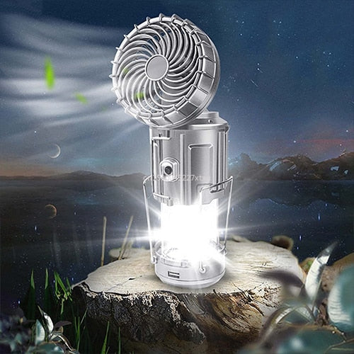 Portable Weatherproof LED Lantern With Fan