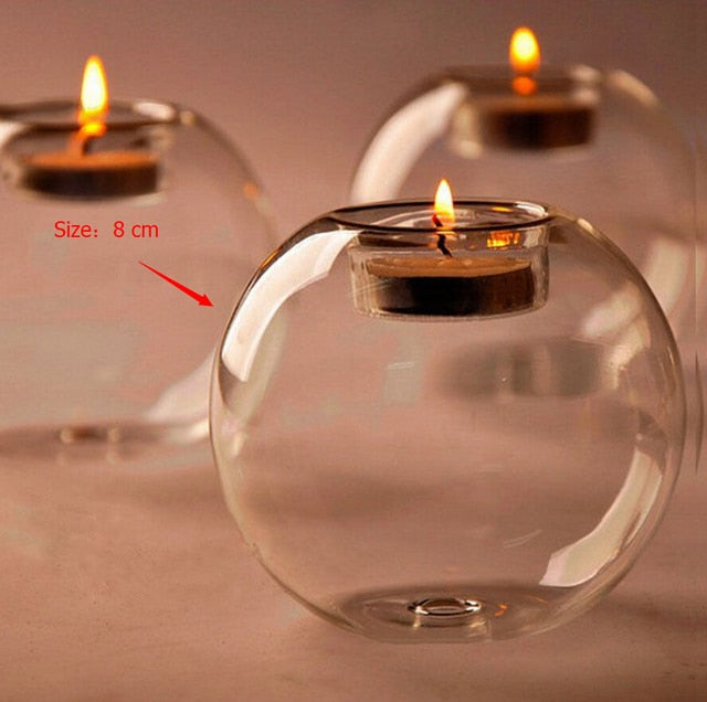 Round Hollow Candle Glass