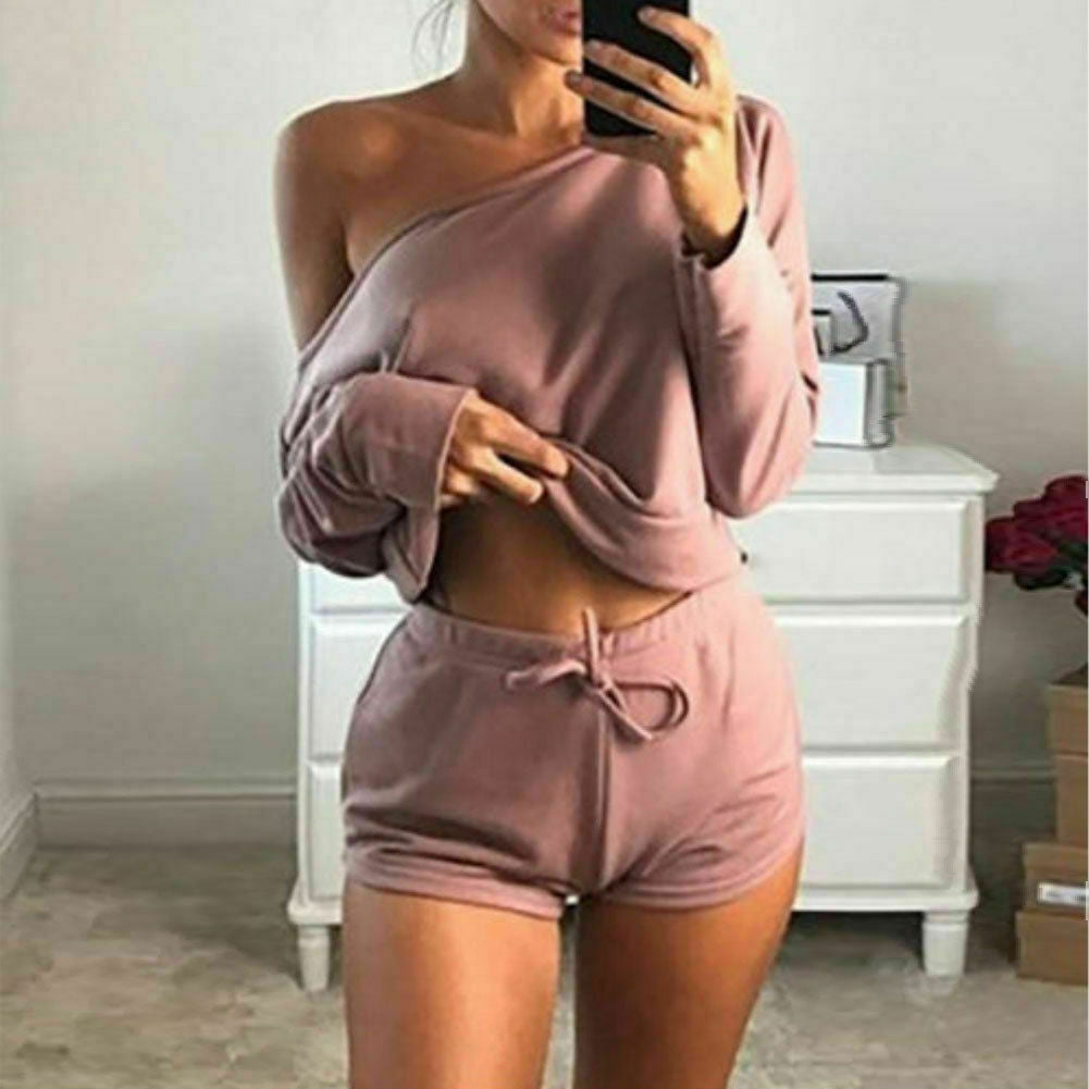 2Pc Women's Athleisure Short Set