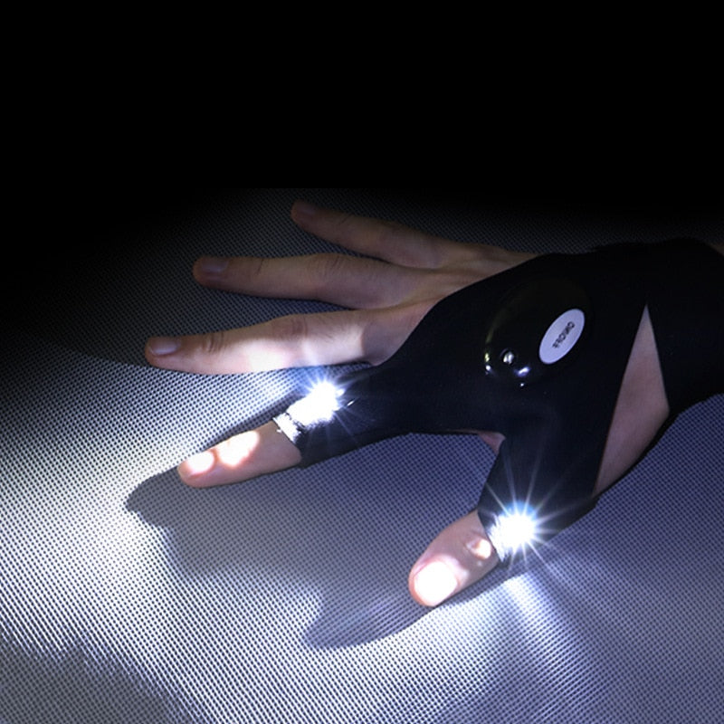 Fingerless LED Glove Flashlight