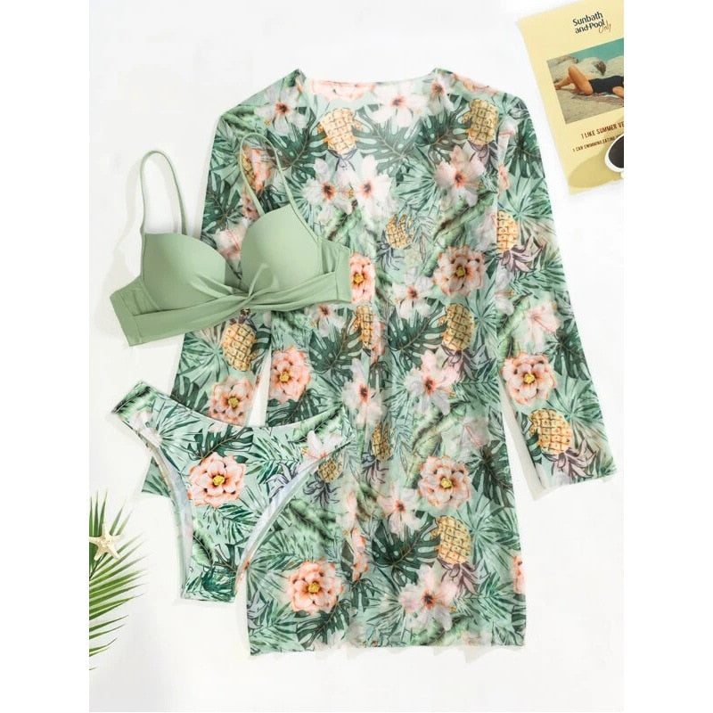 Tropical Bikini & Cover Set