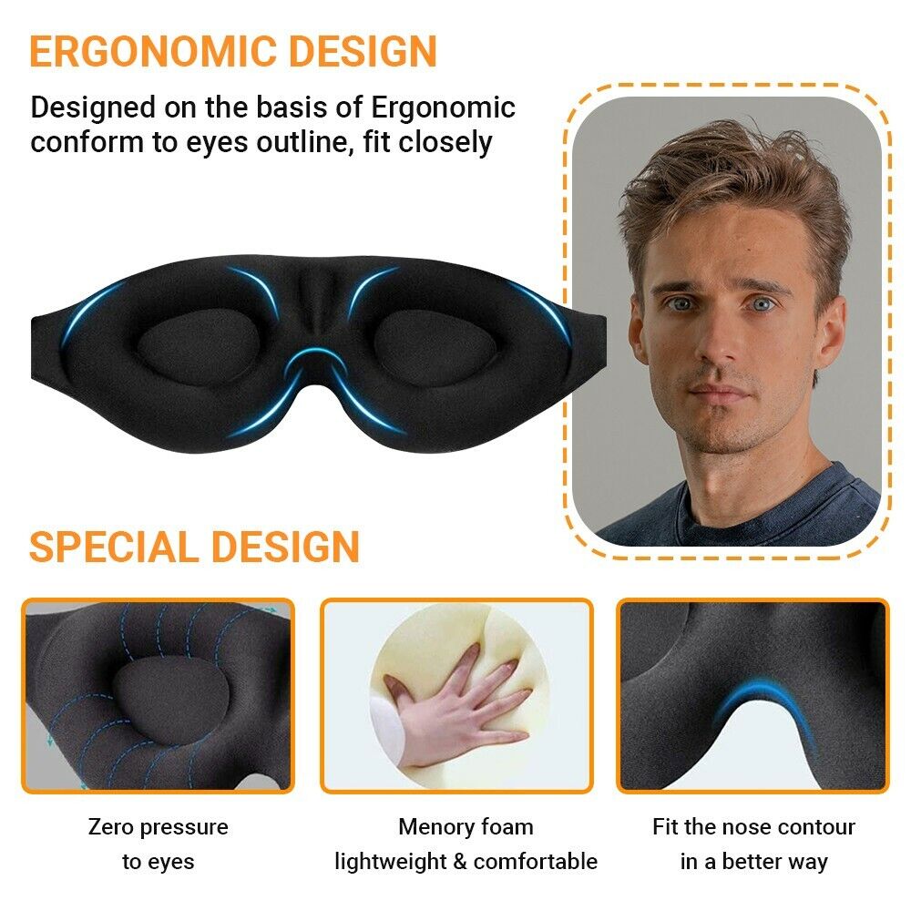 2 Pk 3D Eye Sleep Mask