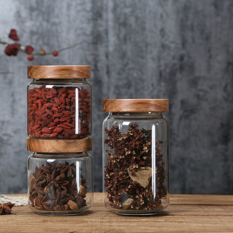 Glass Pantry Storage Jar Set