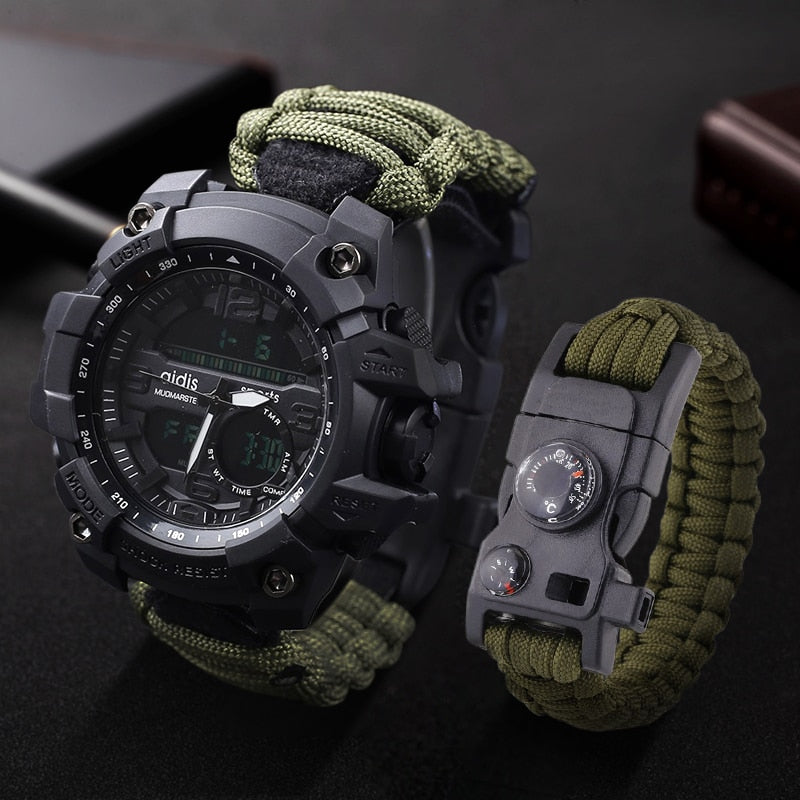 LED Military Watch With Compass