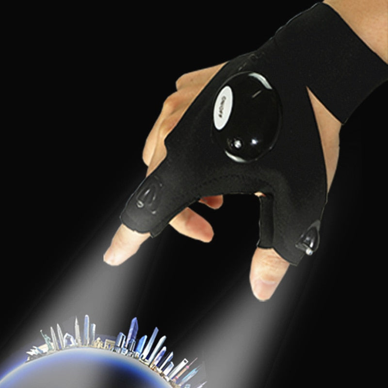 Fingerless LED Glove Flashlight