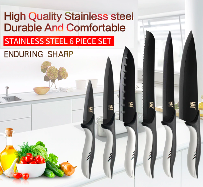 6Pc Santoku Kitchen Knives Set