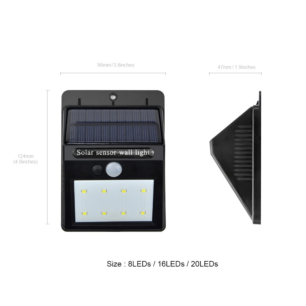 Solar Sensor Waterproof Garden Wall Light