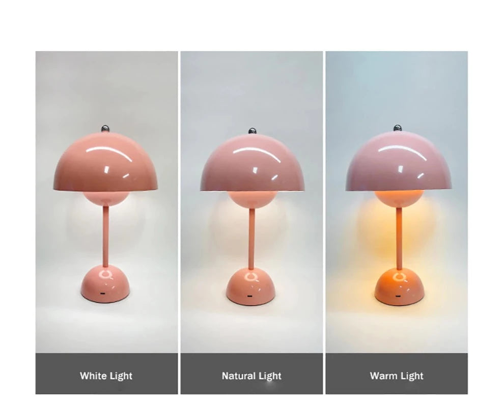 Panton Rechargeable Mushroom Table Lamp