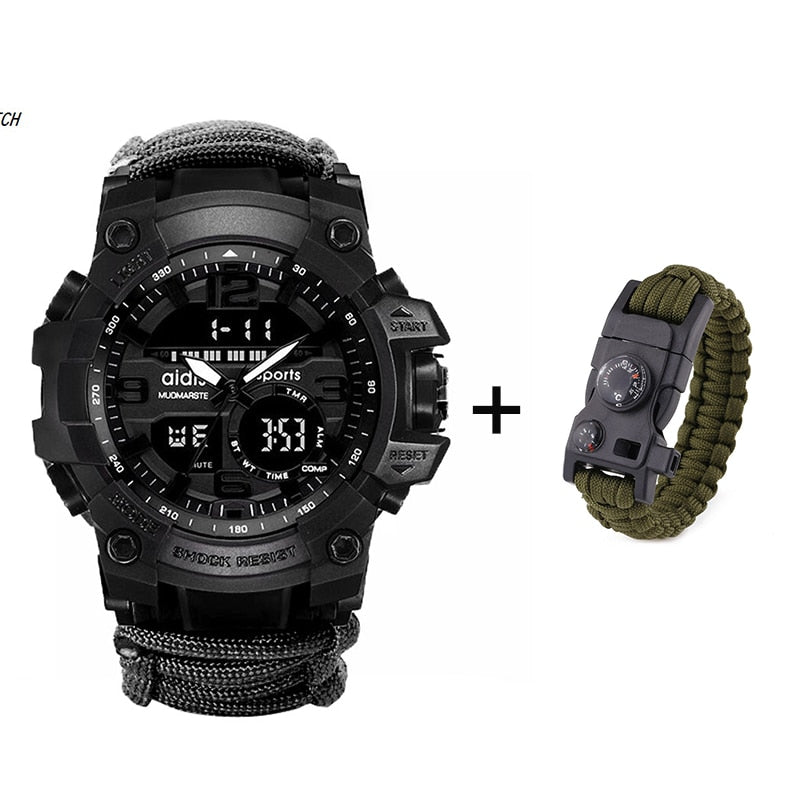 LED Military Watch With Compass