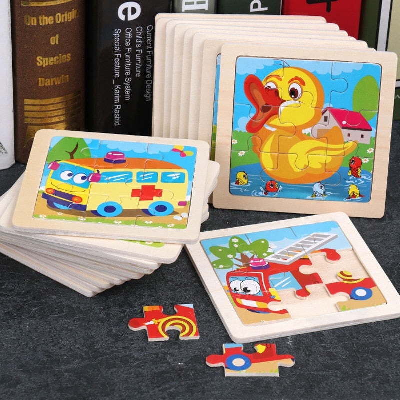 Small Size Kids Toys Wooden 3D Puzzle