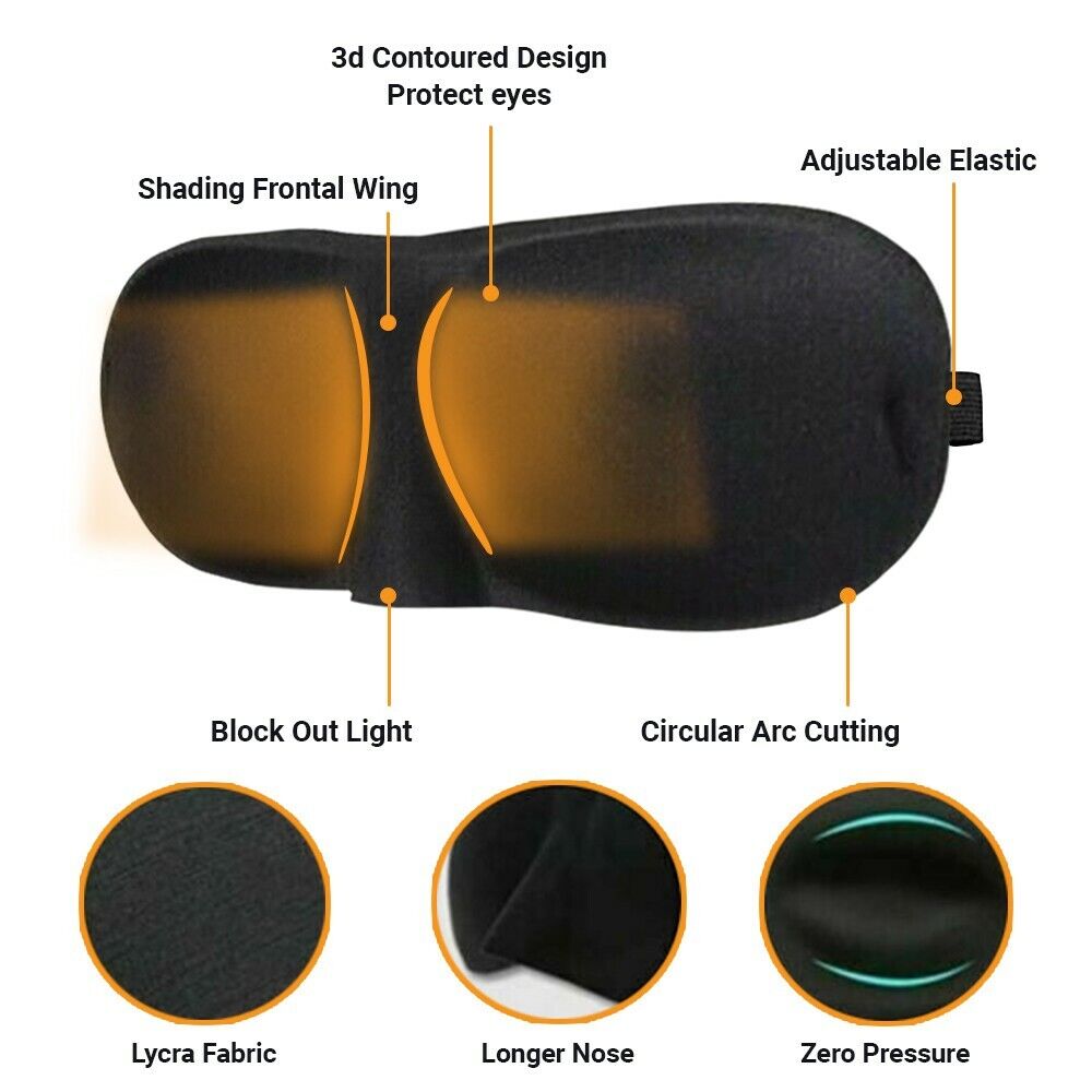 2 Pk 3D Eye Sleep Mask