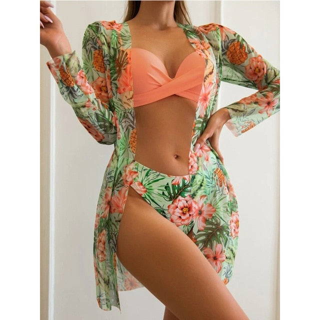 Tropical Bikini & Cover Set