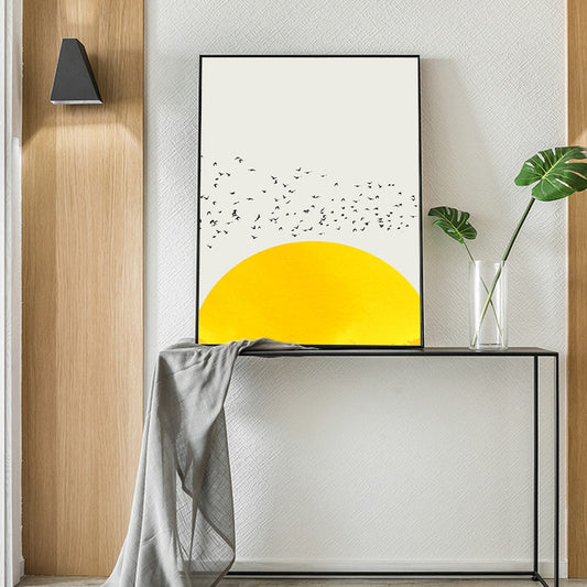 Add a pop of color to any space with our A Thousand Birds Abstract Canvas Print. No Frame.