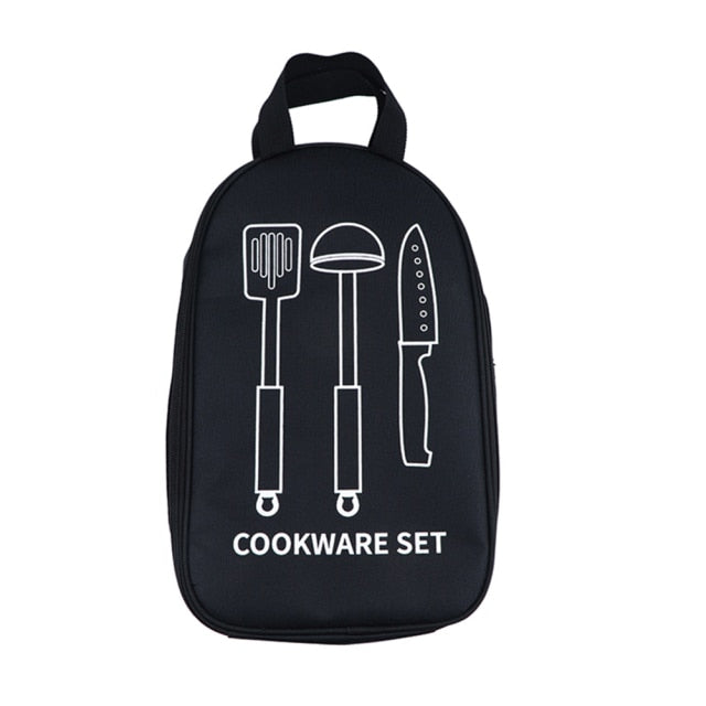 Our Camping Cookware Carry All is the perfect storage solution for your camping cookware?   Durable cotton blend material, these bags are ideal for storing your pots, pans, plates, utensils, and other cooking essentials.