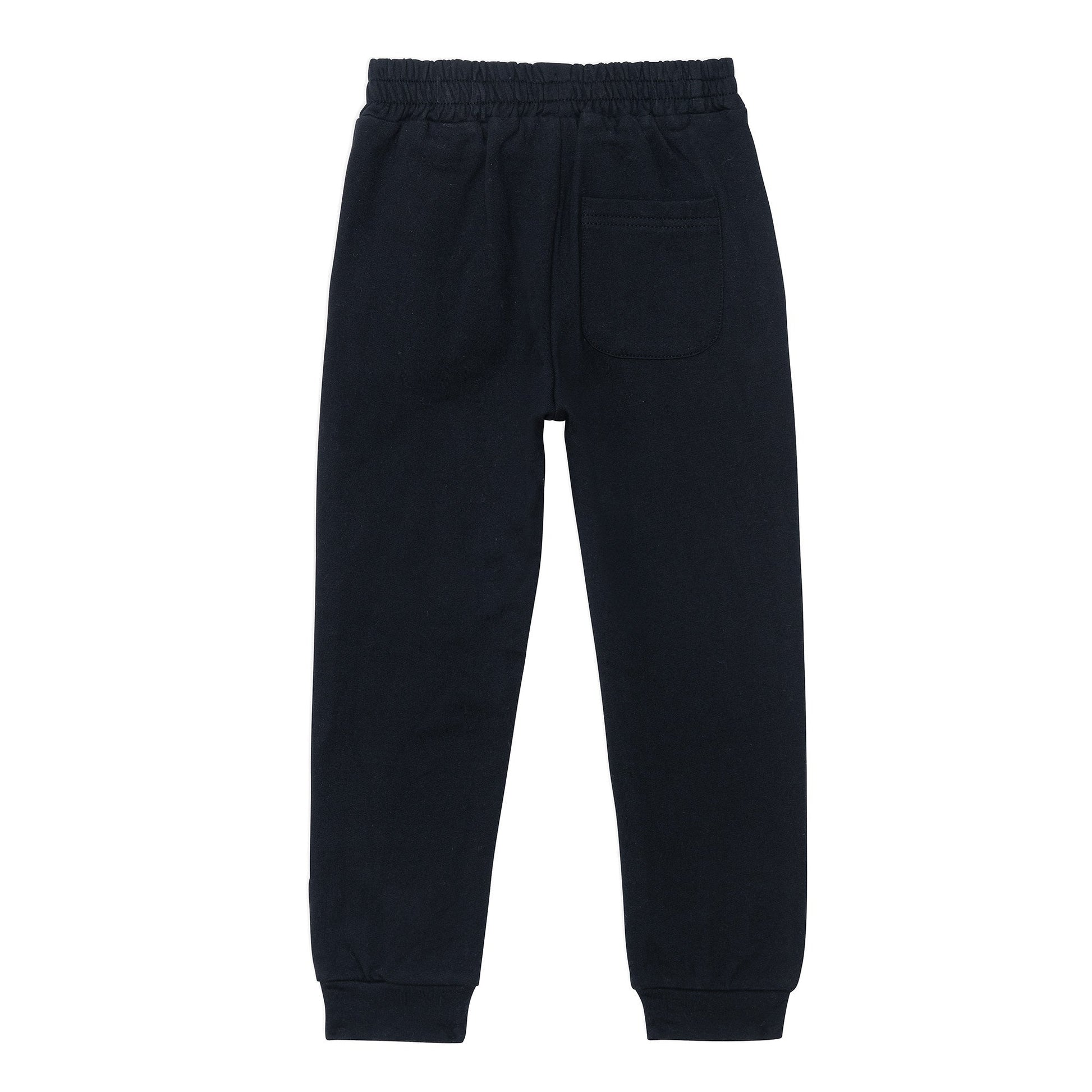 With utility pockets on each hip, our Fleece Sweatpants Solid Black offer comfort and style for every day of the week. Super soft in cotton fleece.  These pants feature an easy pull-on fit with an elastic waistband, rib knit cuffs, and a small logo label at the hem.