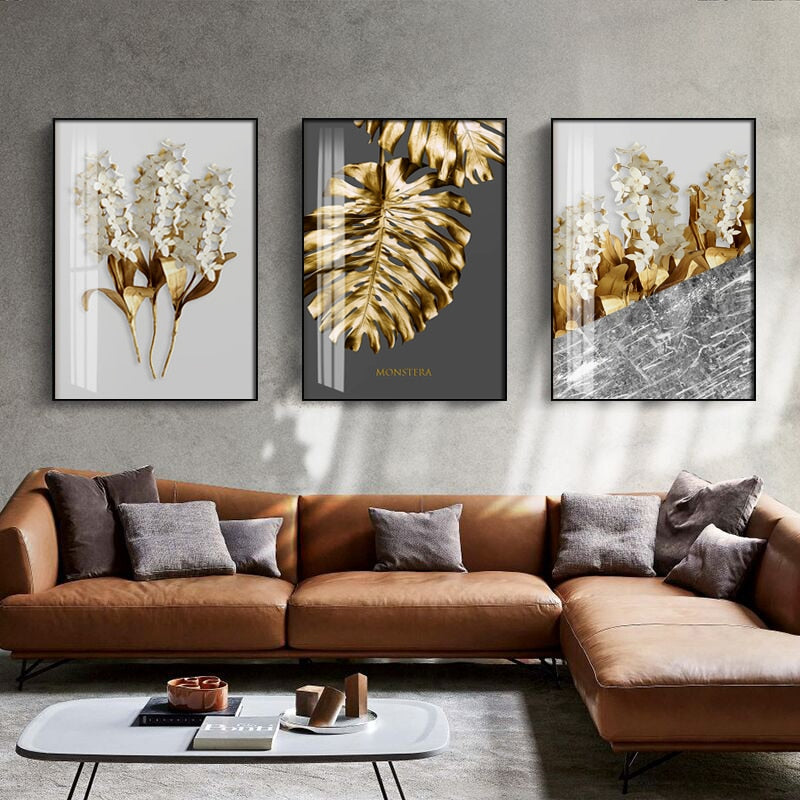 Add sparkle to any space with any one or more of our Golden Giclee Canvas Prints. These bold golden abstracts compliment your contemporary design aesthetic