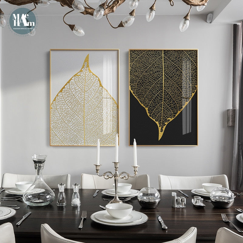 Add sparkle to any space with any one or more of our Golden Giclee Canvas Prints. These bold golden abstracts compliment your contemporary design aesthetic