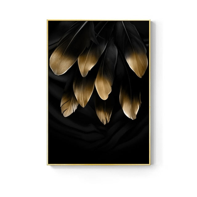 Add sparkle to any space with any one or more of our Golden Giclee Canvas Prints. These bold golden abstracts compliment your contemporary design aesthetic