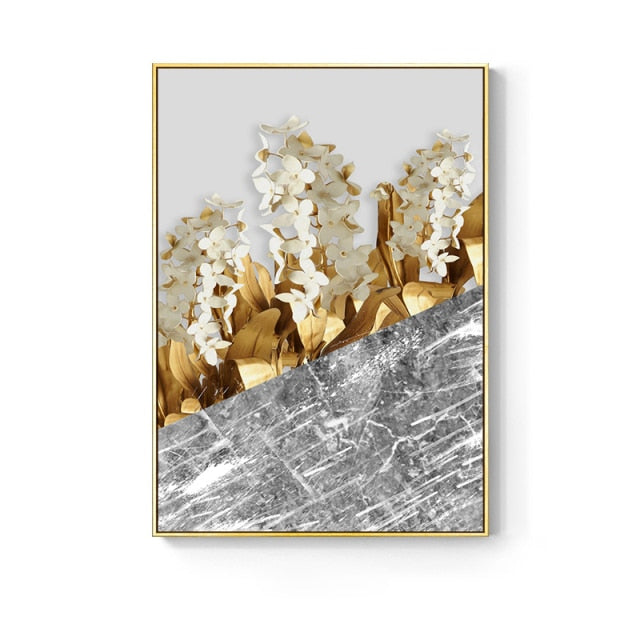 Add sparkle to any space with any one or more of our Golden Giclee Canvas Prints. These bold golden abstracts compliment your contemporary design aesthetic