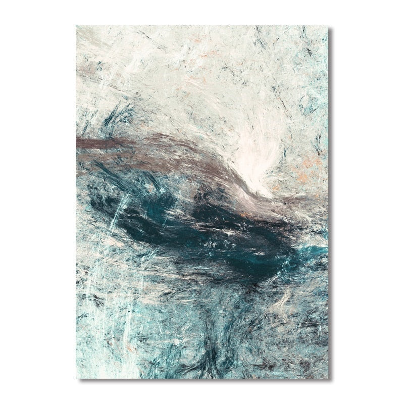 Add a little more style to any space with any one or more of these Modern Simplicity Abstract Canvas Paintings. Unframed.