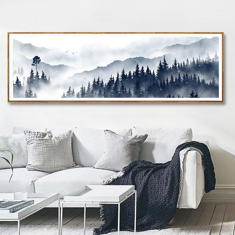 Bring a peek of the great outdoors inside with ﻿Our Mountain Landscape Giclee Print. This quiet scene speaks volumes. Compliments your contemporary aesthetic. 