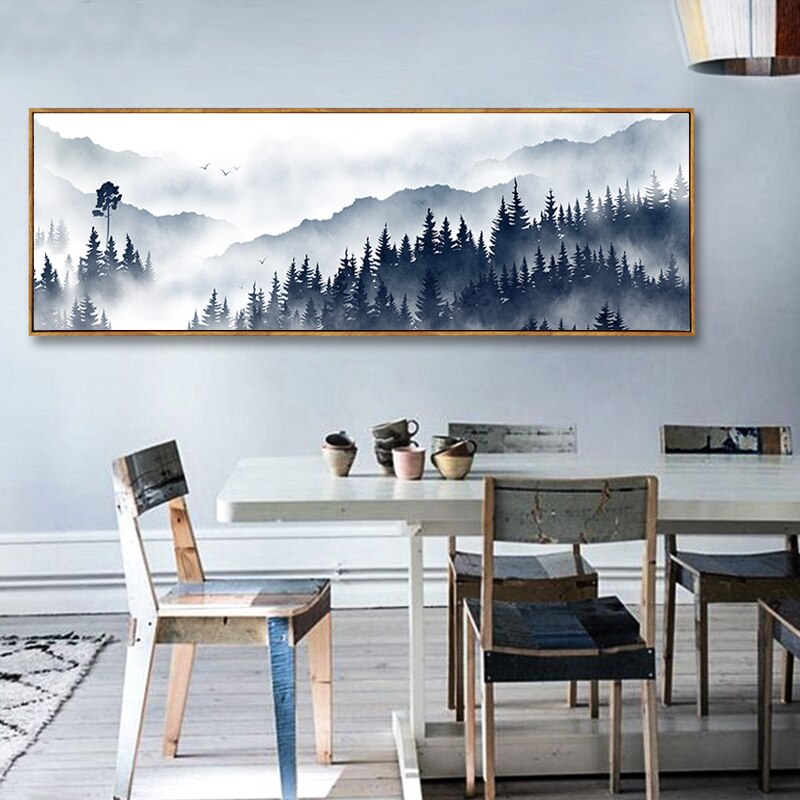 Bring a peek of the great outdoors inside with ﻿Our Mountain Landscape Giclee Print. This quiet scene speaks volumes. Compliments your contemporary aesthetic. 