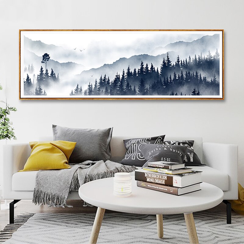 Bring a peek of the great outdoors inside with ﻿Our Mountain Landscape Giclee Print. This quiet scene speaks volumes. Compliments your contemporary aesthetic. 