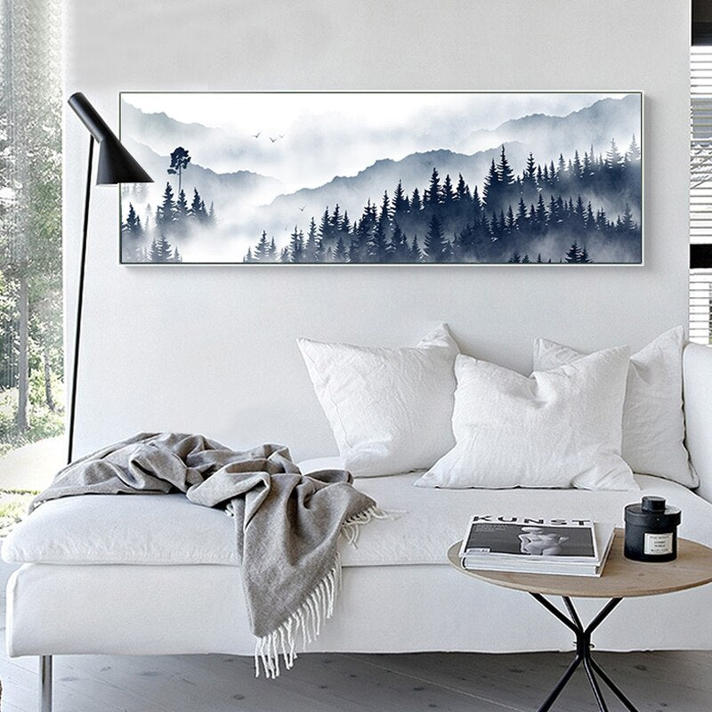 Bring a peek of the great outdoors inside with ﻿Our Mountain Landscape Giclee Print. This quiet scene speaks volumes. Compliments your contemporary aesthetic. 