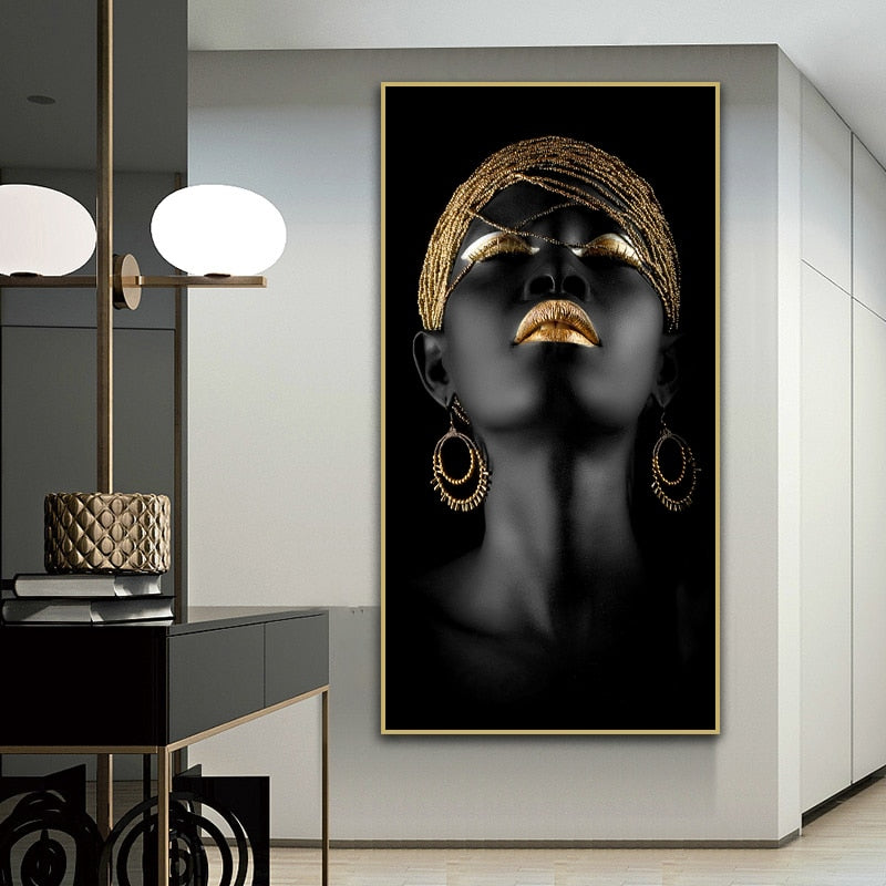 Add drama to your contemporary or modern design aesthetic with our Nubian Noir Modern Print. This stunning high resolution print pops off the wall.