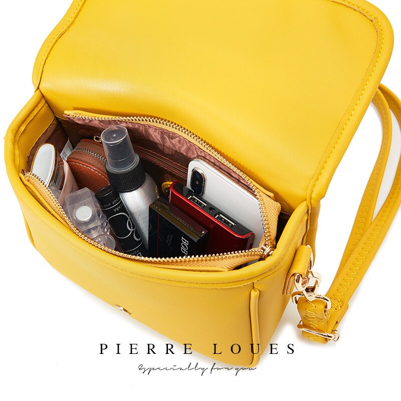 Pierre Loues Crossbody Handbag. With six vibrant colors to choose from, you might be tempted to get two. And at this value, why not?  Ample room for your necessities. Stylish accessory. 