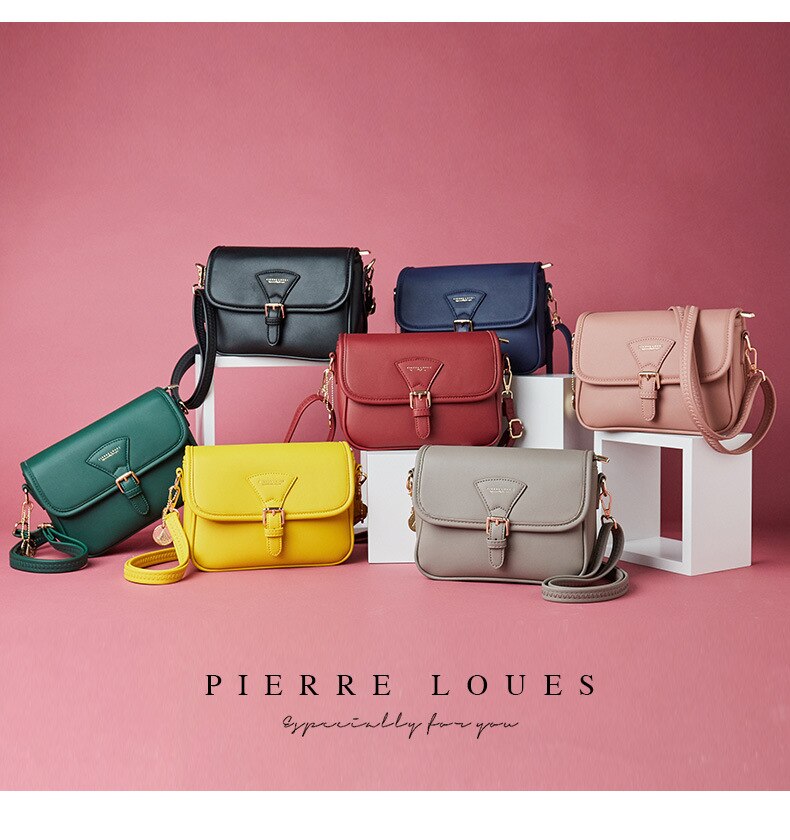 Pierre Loues Crossbody Handbag. With six vibrant colors to choose from, you might be tempted to get two. And at this value, why not?  Ample room for your necessities. Stylish accessory. 