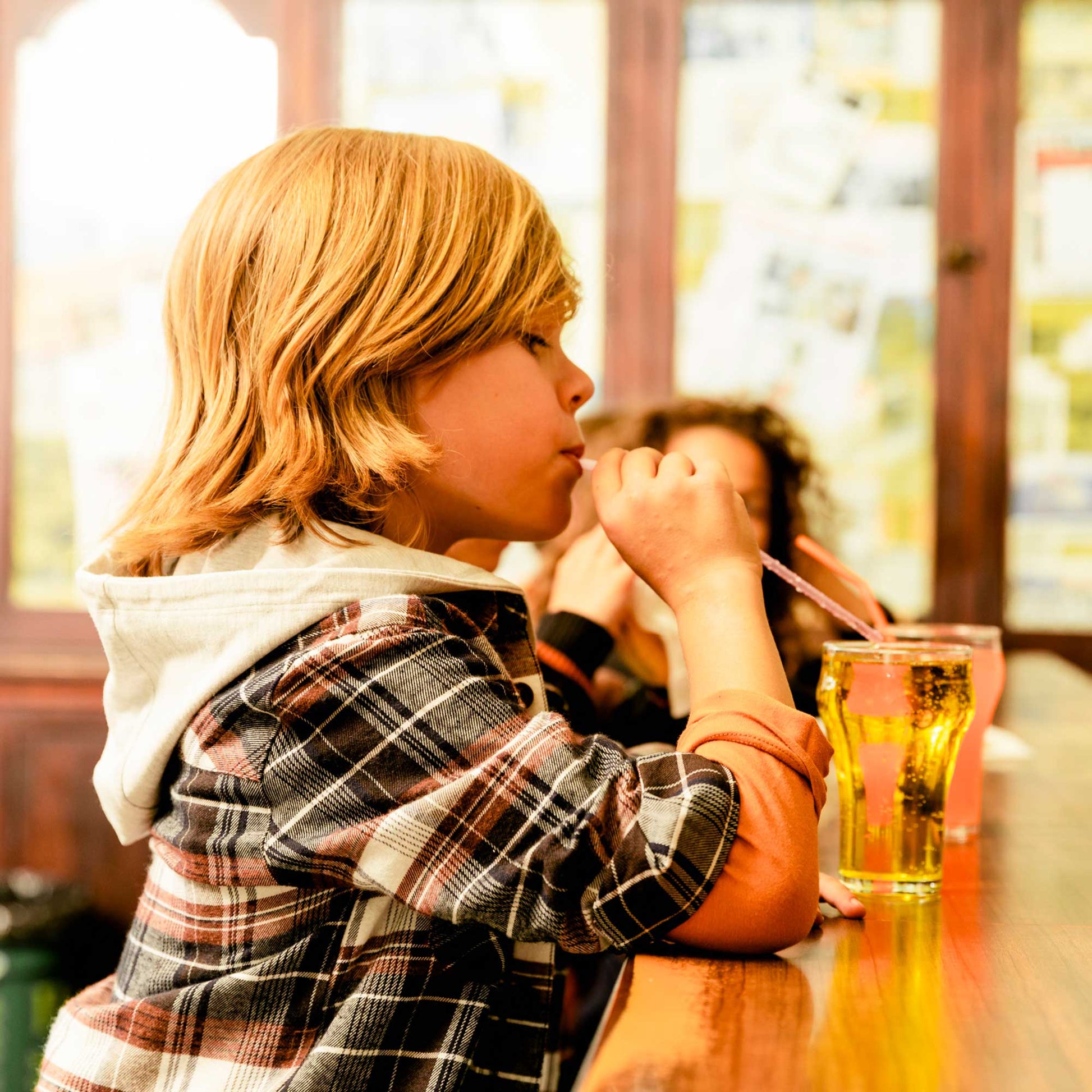 Our Plaid Shirt Brown and Black adds style and versatility to any boys wardrobe.  Worn buttoned up or open over a tee, this shirt features long sleeves, a button front placket, and two flap pockets on the chest.